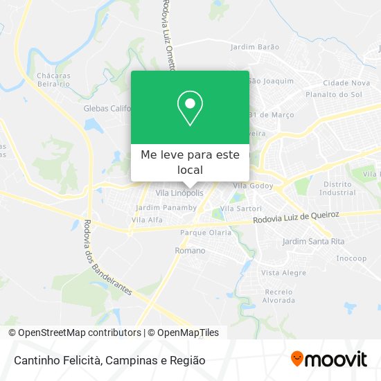 Cantinho Felicità mapa