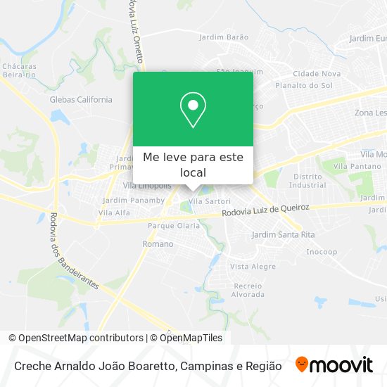 Creche Arnaldo João Boaretto mapa