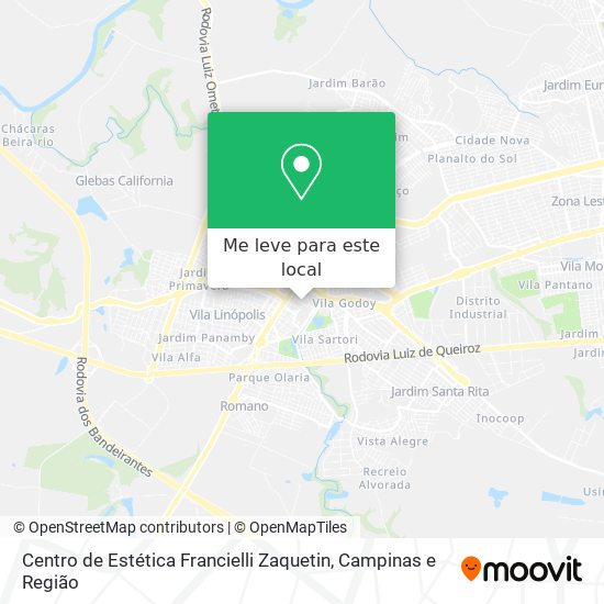 Centro de Estética Francielli Zaquetin mapa