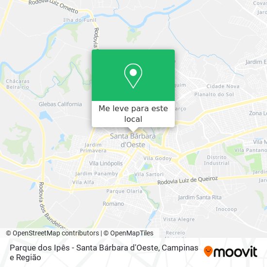 Parque dos Ipês - Santa Bárbara d'Oeste mapa