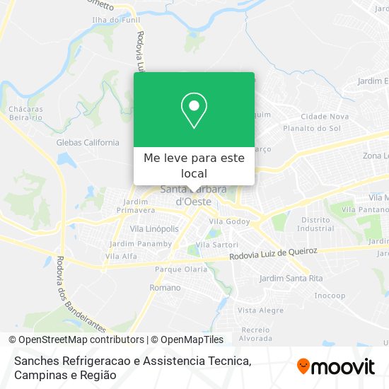 Sanches Refrigeracao e Assistencia Tecnica mapa