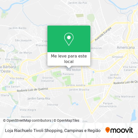 Loja Riachuelo Tivoli Shopping mapa