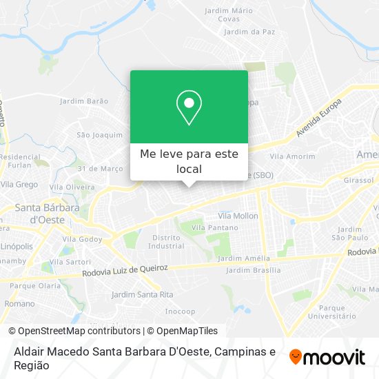 Aldair Macedo Santa Barbara D'Oeste mapa