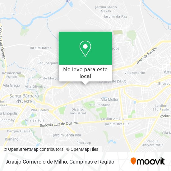 Araujo Comercio de Milho mapa