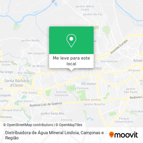 Distribuidora de Água Mineral Lindoia mapa