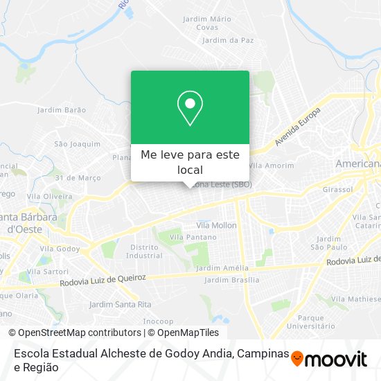 Escola Estadual Alcheste de Godoy Andia mapa