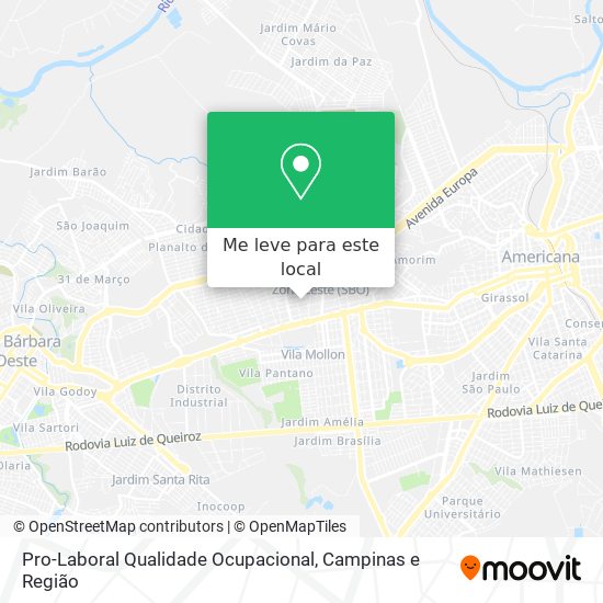 Pro-Laboral Qualidade Ocupacional mapa