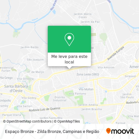 Espaço Bronze - Zilda Bronze mapa