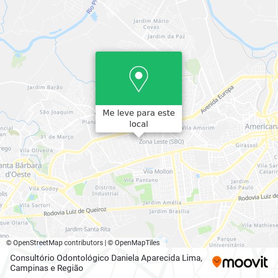 Consultório Odontológico Daniela Aparecida Lima mapa