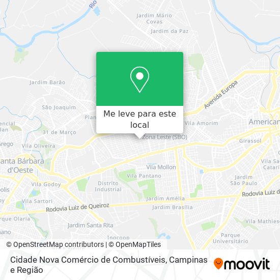 Cidade Nova Comércio de Combustíveis mapa