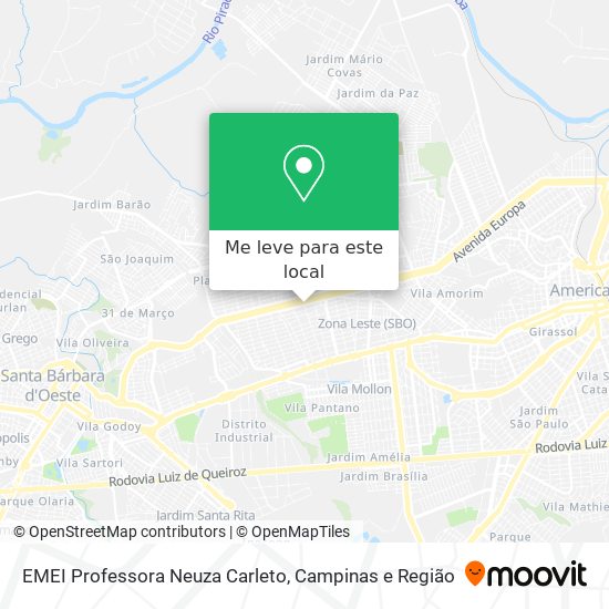 EMEI Professora Neuza Carleto mapa