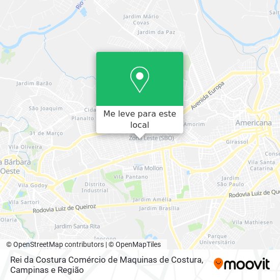 Rei da Costura Comércio de Maquinas de Costura mapa