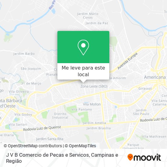 J V B Comercio de Pecas e Servicos mapa