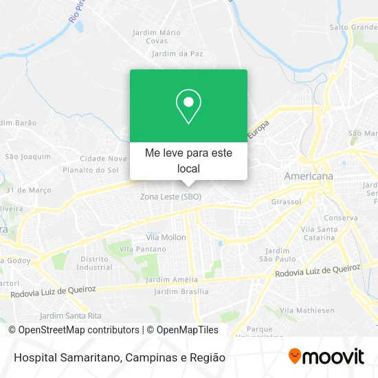 Hospital Samaritano mapa