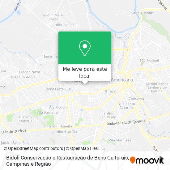 Bidoli Conservação e Restauração de Bens Culturais mapa