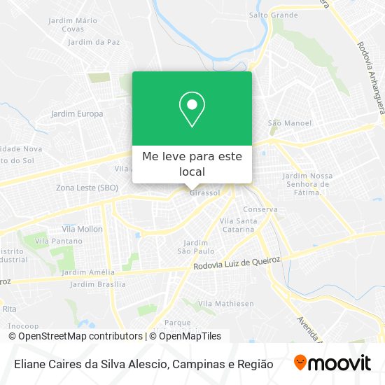 Eliane Caires da Silva Alescio mapa