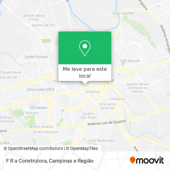 F R a Construtora mapa