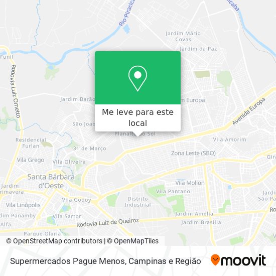 Supermercados Pague Menos mapa