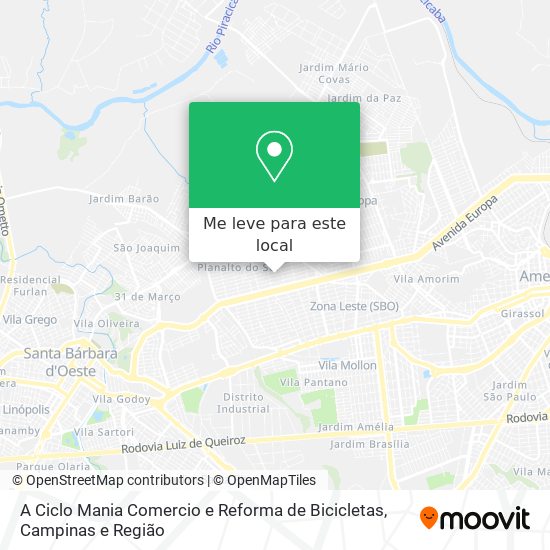 A Ciclo Mania Comercio e Reforma de Bicicletas mapa