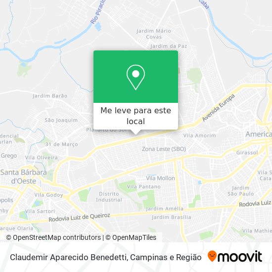 Claudemir Aparecido Benedetti mapa