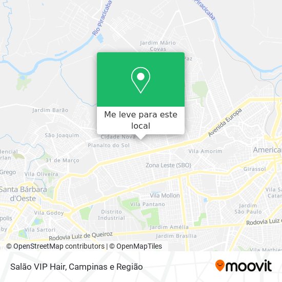 Salão VIP Hair mapa