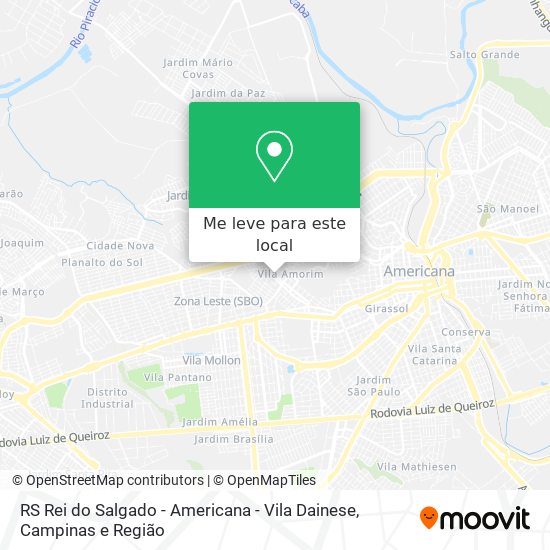 RS Rei do Salgado - Americana - Vila Dainese mapa