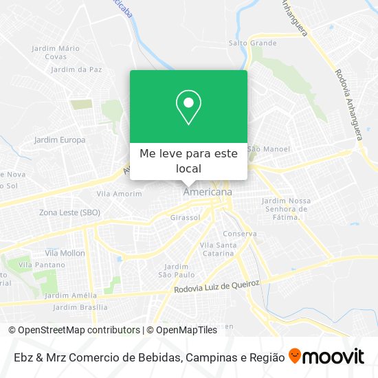 Ebz & Mrz Comercio de Bebidas mapa