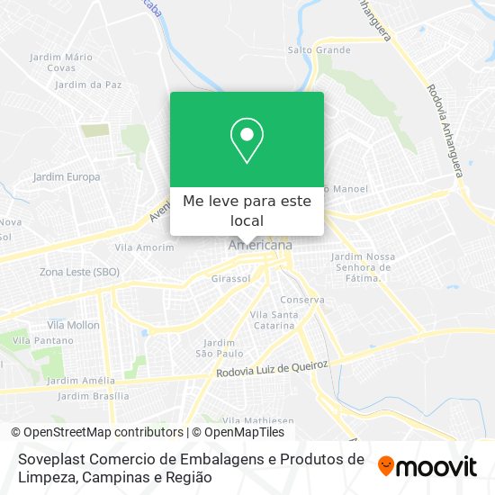 Soveplast Comercio de Embalagens e Produtos de Limpeza mapa