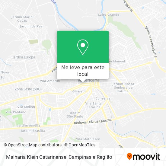 Malharia Klein Catarinense mapa