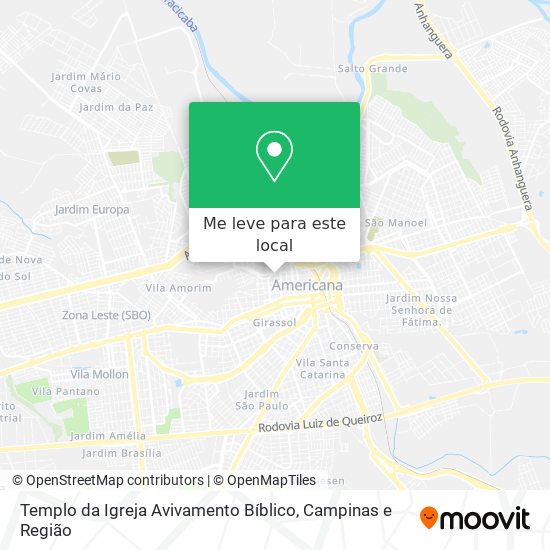 Templo da Igreja Avivamento Bíblico mapa