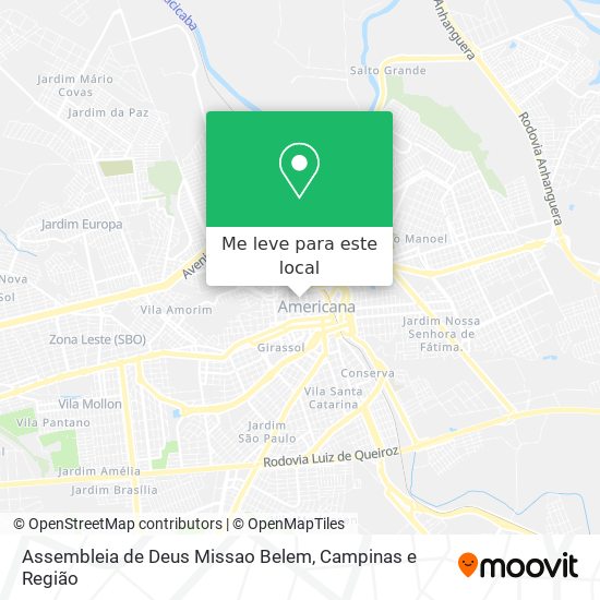 Assembleia de Deus Missao Belem mapa