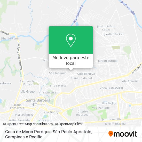 Casa de Maria Paróquia São Paulo Apóstolo mapa