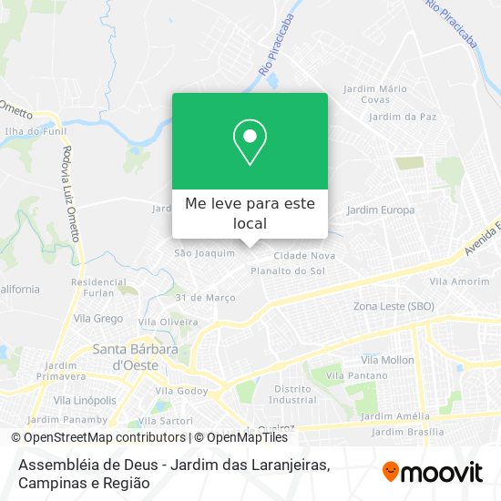 Assembléia de Deus - Jardim das Laranjeiras mapa