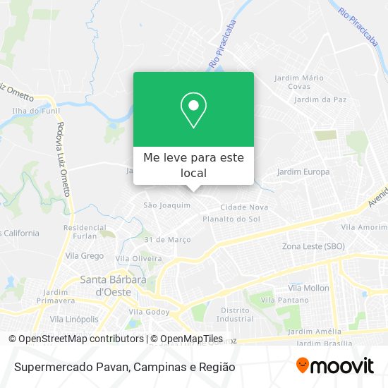 Supermercado Pavan mapa