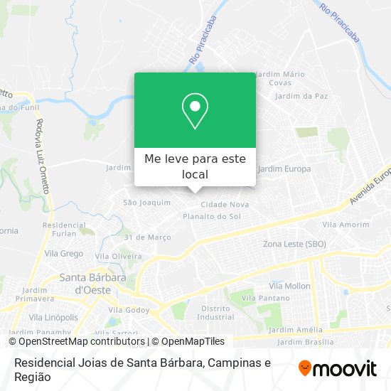 Residencial Joias de Santa Bárbara mapa