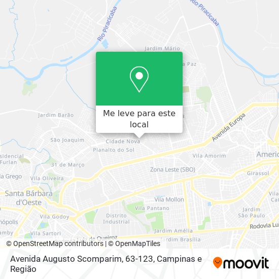 Avenida Augusto Scomparim, 63-123 mapa