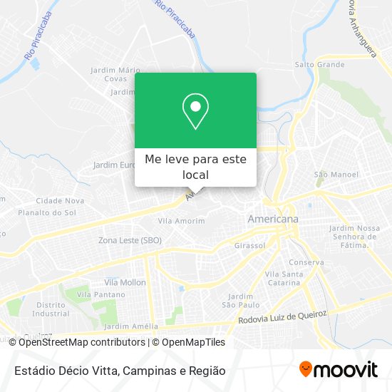 Estádio Décio Vitta mapa