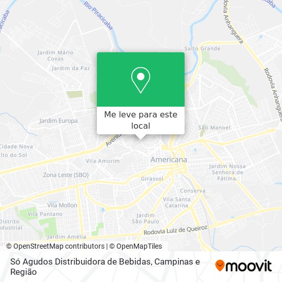 Só Agudos Distribuidora de Bebidas mapa