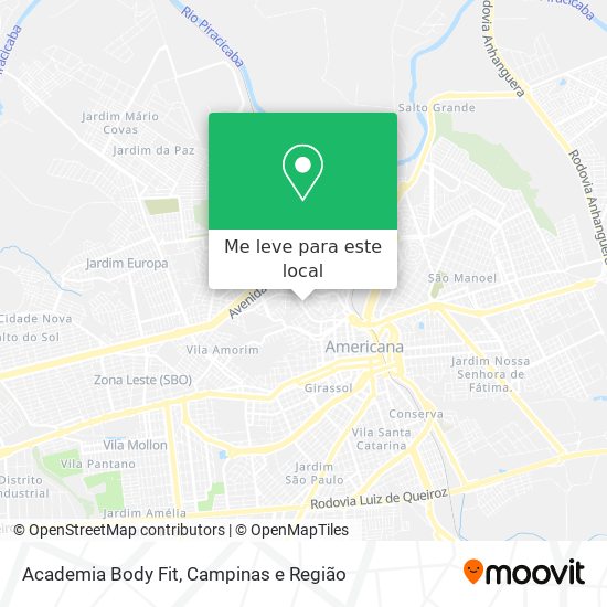 Academia Body Fit mapa