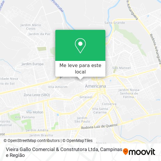 Vieira Gallo Comercial & Construtora Ltda mapa