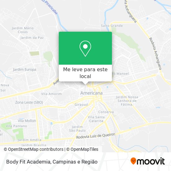 Body Fit Academia mapa