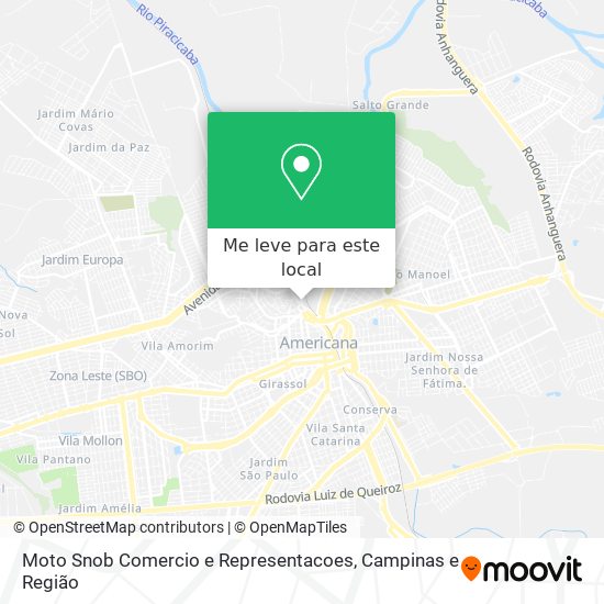 Moto Snob Comercio e Representacoes mapa