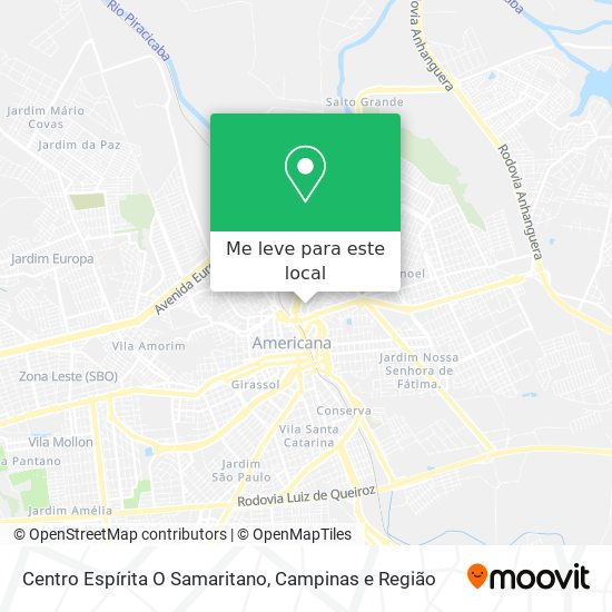 Centro Espírita O Samaritano mapa