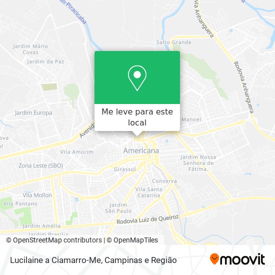 Lucilaine a Ciamarro-Me mapa
