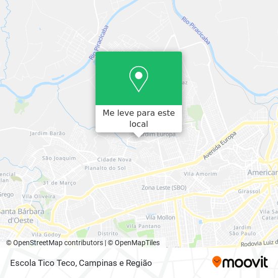 Escola Tico Teco mapa