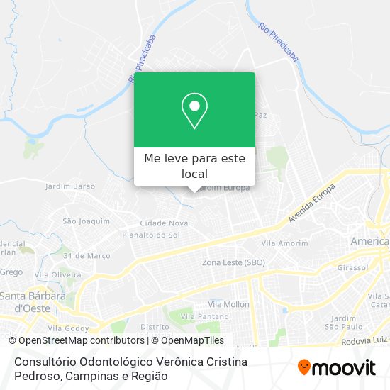 Consultório Odontológico Verônica Cristina Pedroso mapa