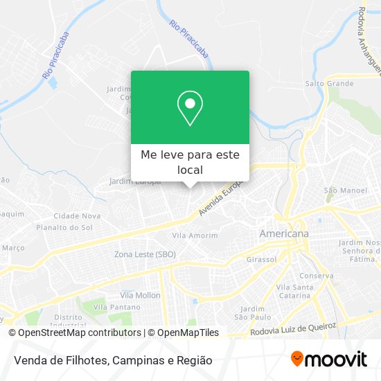 Venda de Filhotes mapa