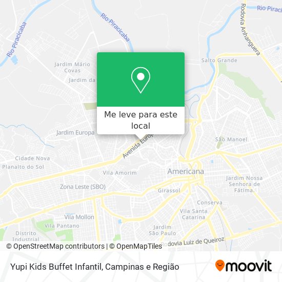 Yupi Kids Buffet Infantil mapa
