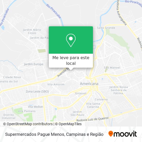Supermercados Pague Menos mapa