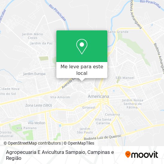Agropecuaria E Avicultura Sampaio mapa